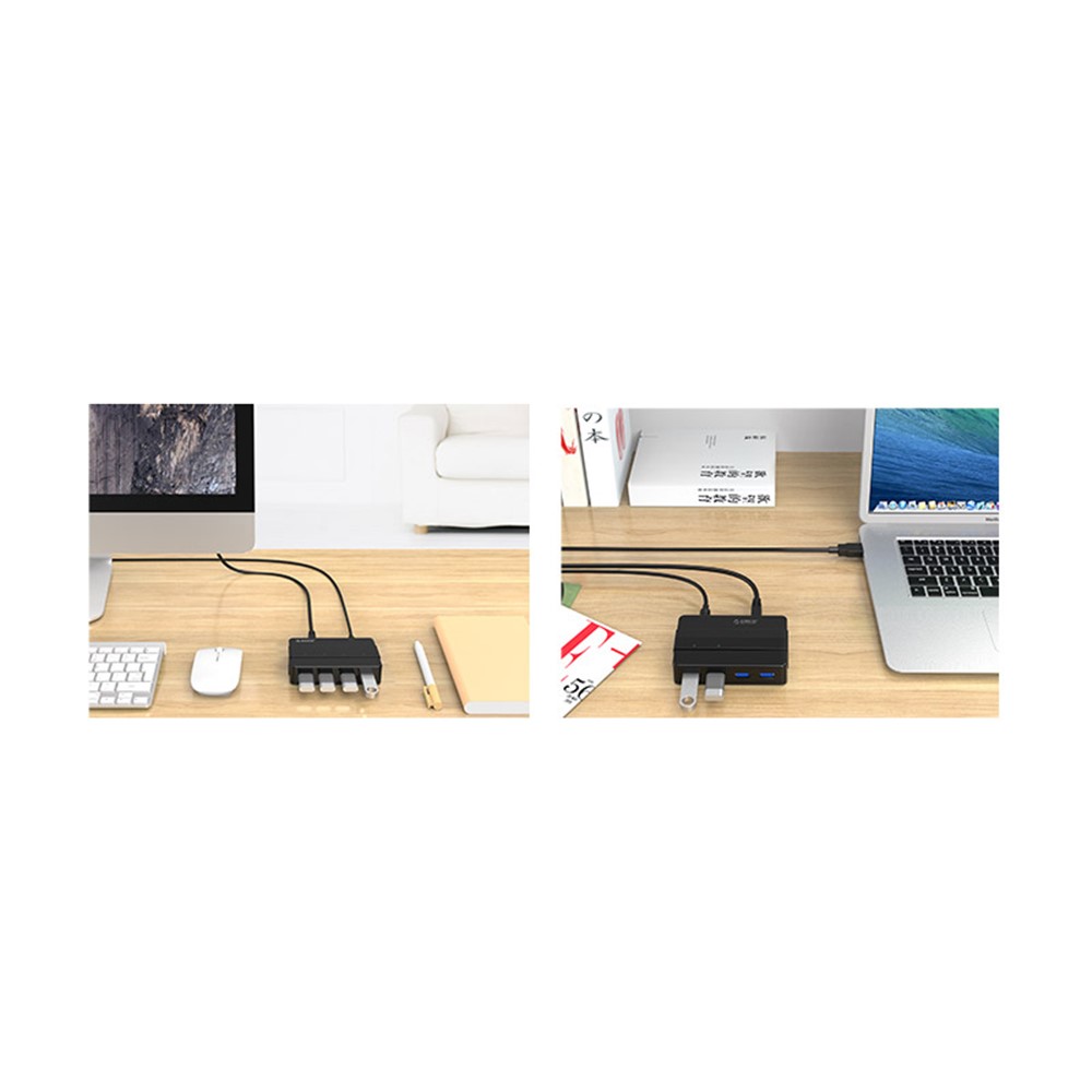 ORICO H4928-U3 4-Port USB3.0 Hub for Windows XP / Vista / 7 / 8 / 10 / Linux / Mac OS - Black / EU Plug-7