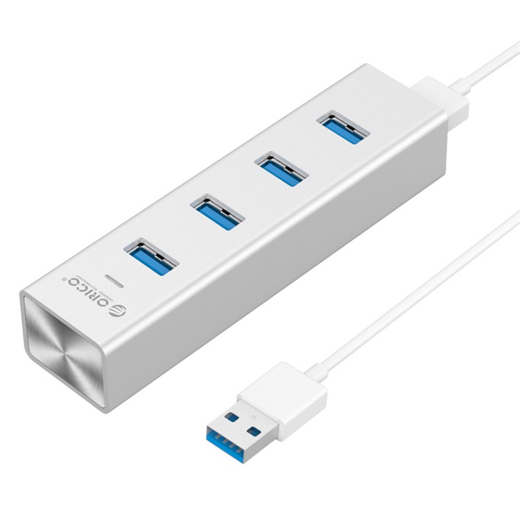 ORICO H4013-U3 Aluminum 4 Ports USB3.0 Hub for Windows XP / Vista / 7 / 8 / 10 / Linux / Mac OS - Silver-7