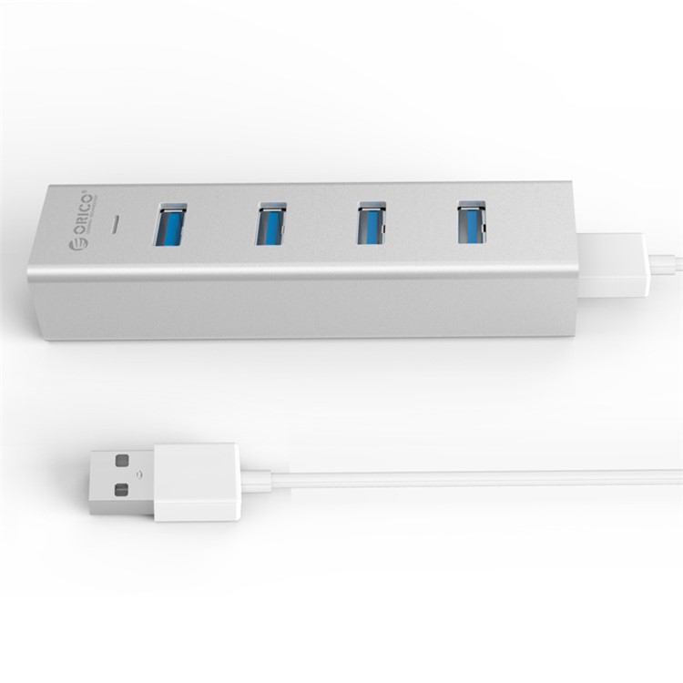 ORICO H4013-U3 Aluminum 4 Ports USB3.0 Hub for Windows XP / Vista / 7 / 8 / 10 / Linux / Mac OS - Silver-8