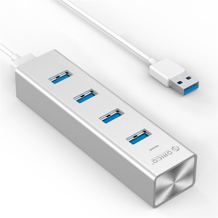 ORICO H4013-U3 Aluminum 4 Ports USB3.0 Hub for Windows XP / Vista / 7 / 8 / 10 / Linux / Mac OS - Silver-9