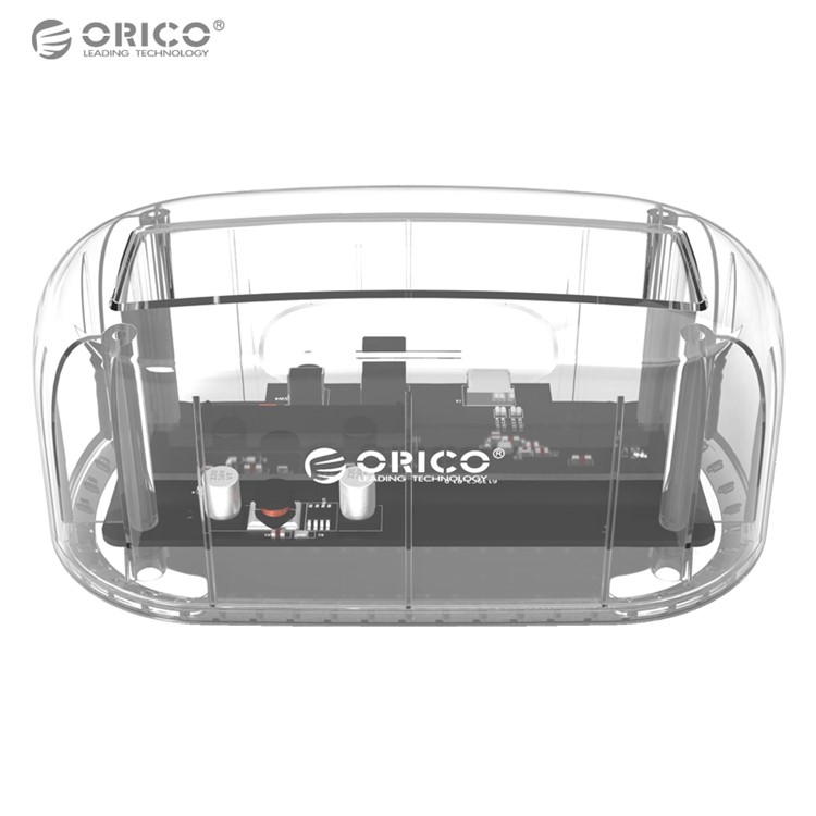 ORICO 6139U3-CR Transparent USB 3.0 to SATA 3.0 HDD Docking Station - US Plug-3