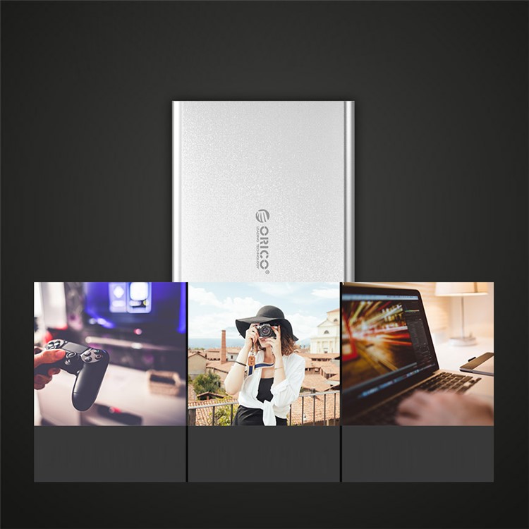 Orico 2528U3-SV Invólucro De Disco Rígido De Liga De Alumínio USB 3.0 Para SSD De 2,5 Polegadas SATA HDD-6