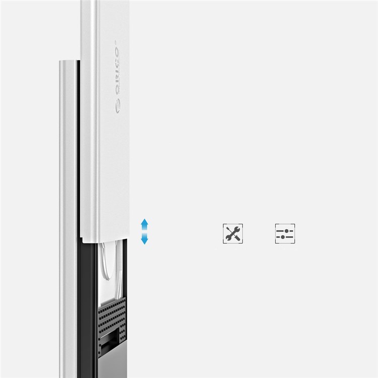 Orico 2528U3-SV Invólucro De Disco Rígido De Liga De Alumínio USB 3.0 Para SSD De 2,5 Polegadas SATA HDD-8