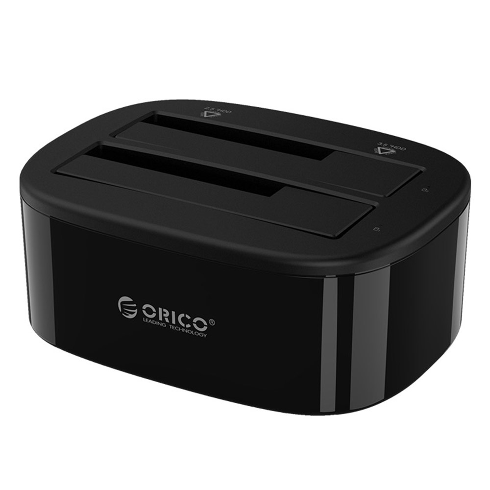 Estação De Ancoragem De Disco Rígido Dual Bay USB3.0 ORICO 6228US3 Para Disco Rígido SATA HDD De 2,5 / 3,5 Polegadas-2