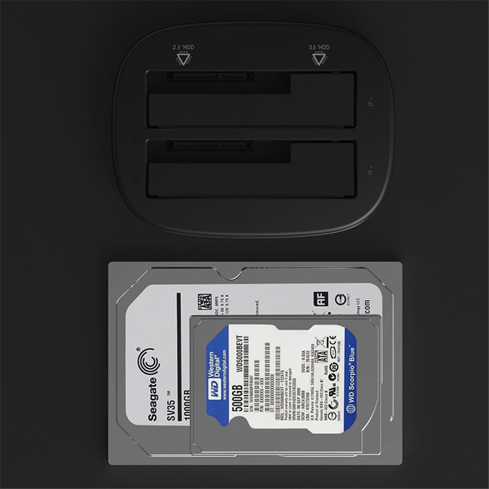 Estação De Ancoragem De Disco Rígido Dual Bay USB3.0 ORICO 6228US3 Para Disco Rígido SATA HDD De 2,5 / 3,5 Polegadas-7