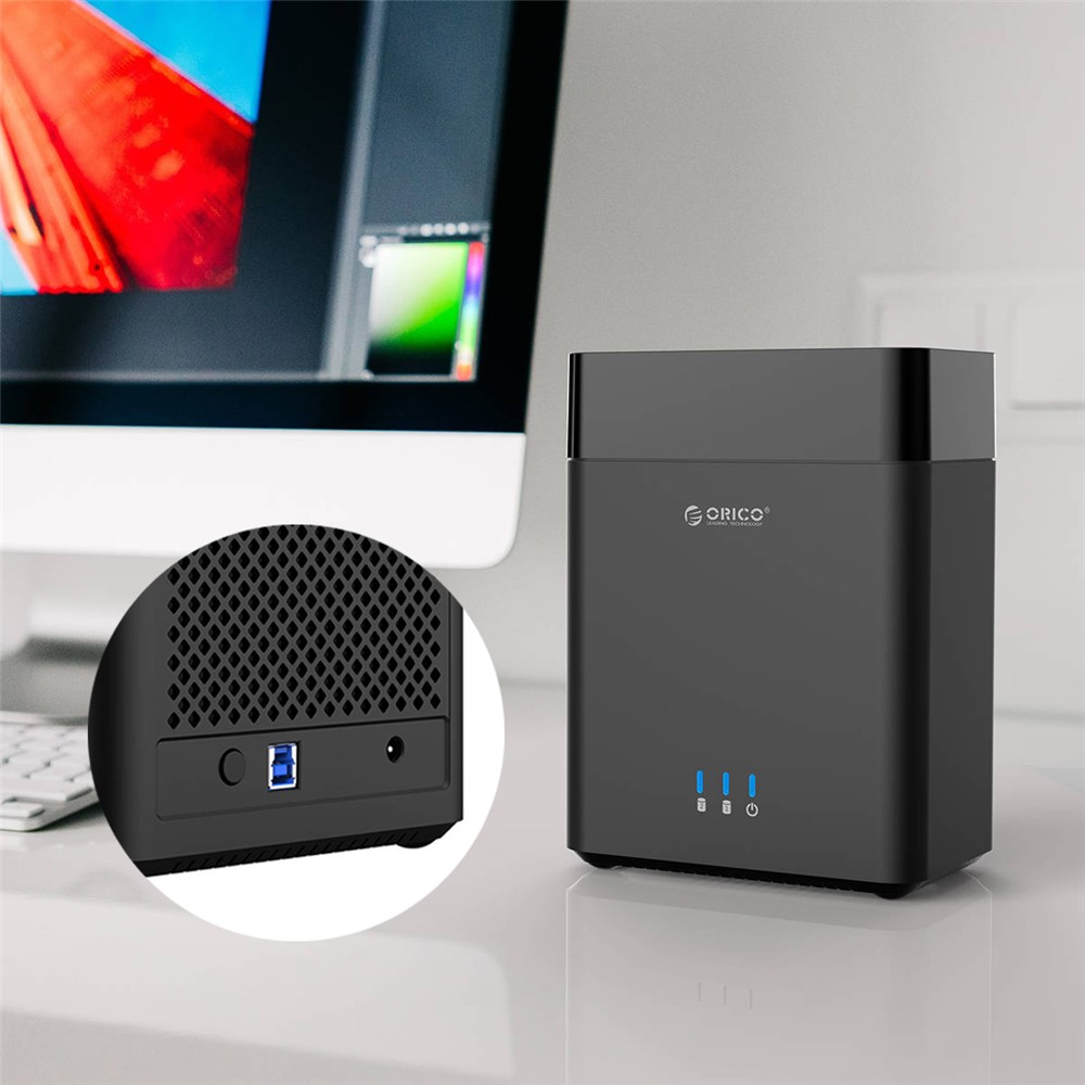 ORICO DS200U3-BK 3.5 inch 2 Bay Magnetic-type USB3.0 Hard Drive Enclosure