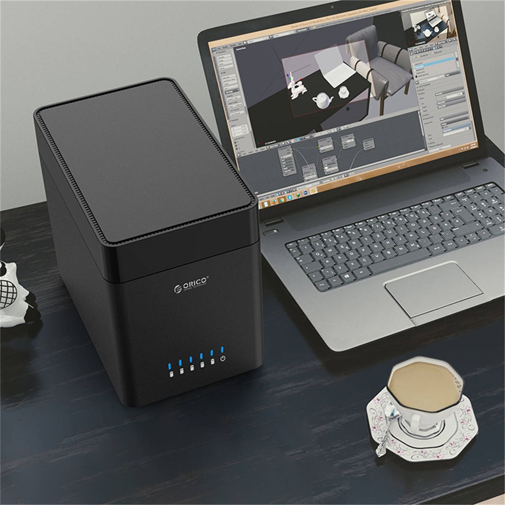 ORICO DS500U3-BK Carcasa De Disco Duro USB3.0 De 3,5 Bahías De 3,5 Pulgadas Profesional - Enchufe Del Reino Unido-6