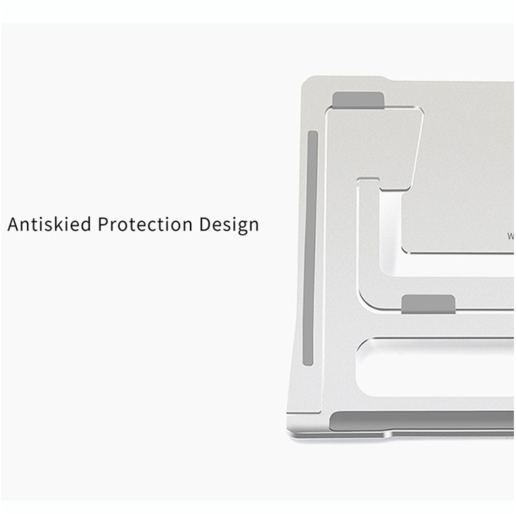 WIWU Portable Laptop Stand Aluminum Alloy Foldable Notebook Bracket Holder 6 Angles Adjustable - Silver-8