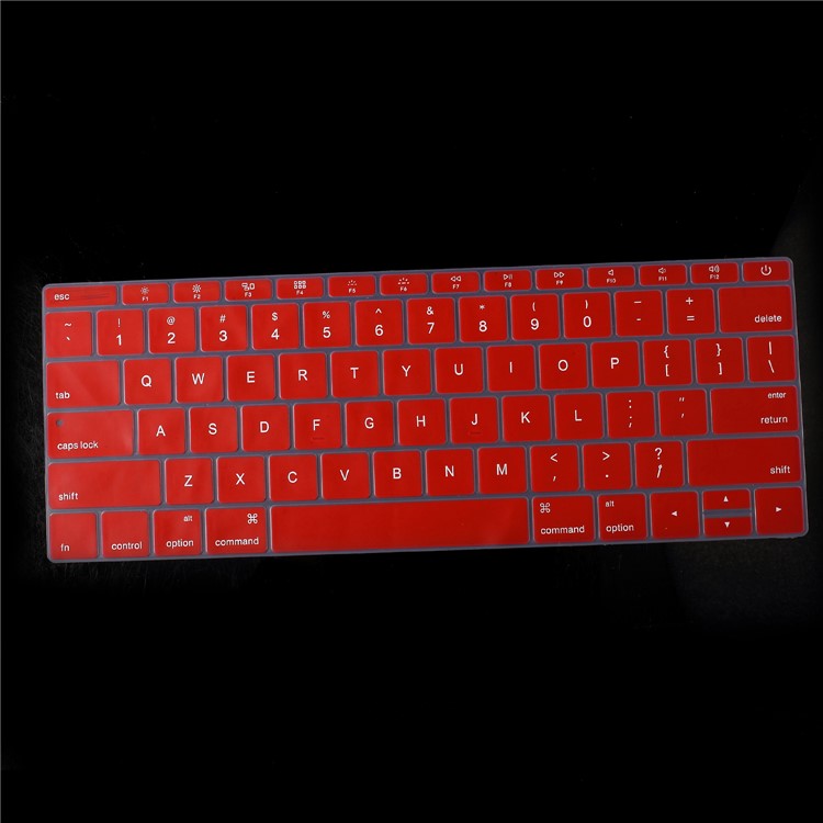 Soft Silicone Keyboard Protection Cover for Apple MacBook 12-inch (A1534) US Version (English) - Red-1