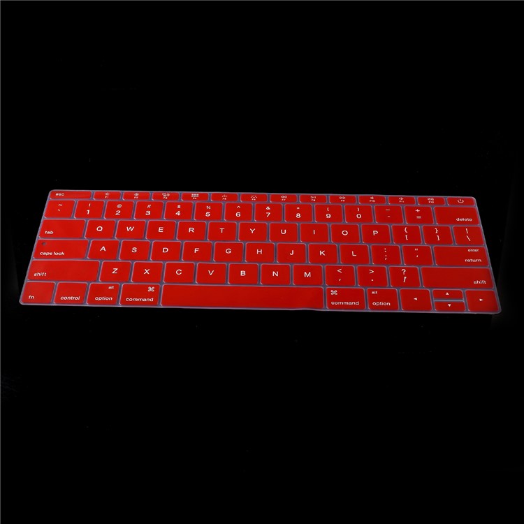 Soft Silicone Keyboard Protection Cover for Apple MacBook 12-inch (A1534) US Version (English) - Red-2