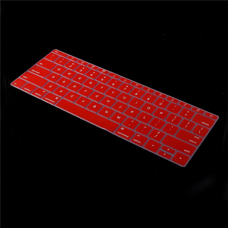 Soft Silicone Keyboard Protection Cover for Apple MacBook 12-inch (A1534) US Version (English) - Red-3