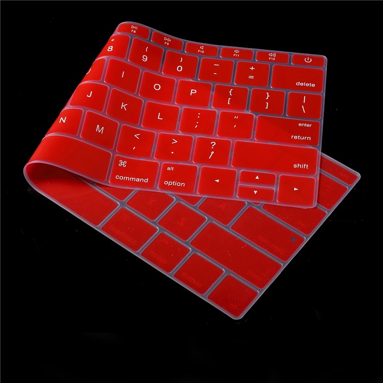 Soft Silicone Keyboard Protection Cover for Apple MacBook 12-inch (A1534) US Version (English) - Red-5