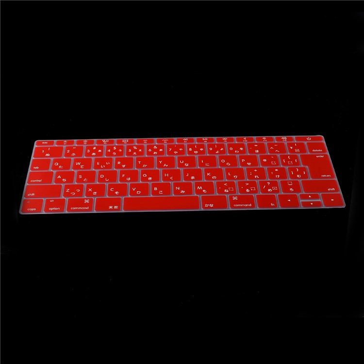 Soft Silicone Keyboard Protector for Apple MacBook 12-inch (A1534) Japan Version (Japanese) - Red-2