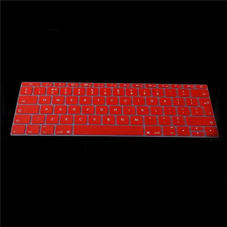 Dust-proof Silicone Keyboard Protector for Apple MacBook 12-inch (A1534) EU Version (English) - Red-2