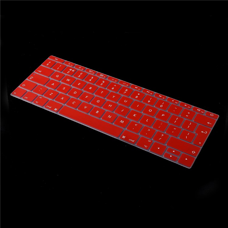 Dust-proof Silicone Keyboard Protector for Apple MacBook 12-inch (A1534) EU Version (English) - Red-3