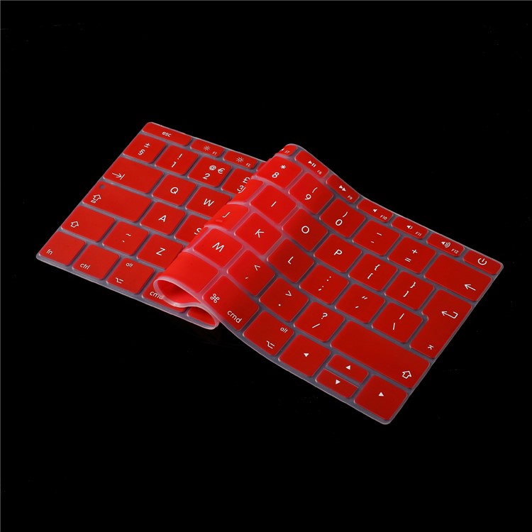 Dust-proof Silicone Keyboard Protector for Apple MacBook 12-inch (A1534) EU Version (English) - Red-4