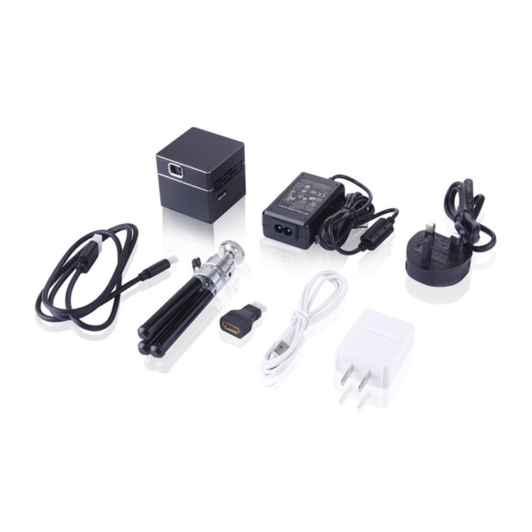Proyector DLP Inteligente Con Forma De Mini Cubo S6 Con Wifi HDMI Compatible Con Android Y IOS - Enchufe De EE.UU.-11