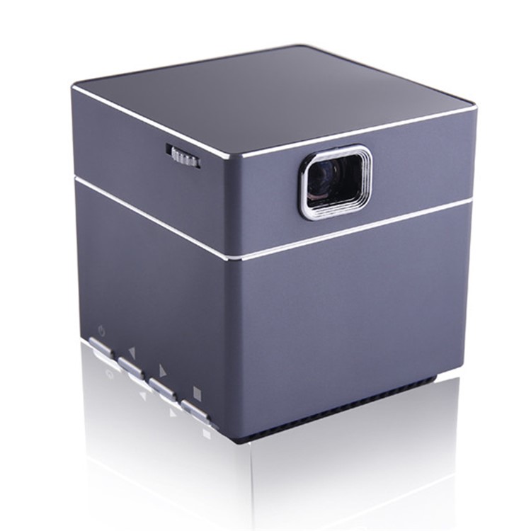 Proyector DLP Inteligente Con Forma De Mini Cubo S6 Con Wifi HDMI Compatible Con Android Y IOS - Enchufe De EE.UU.-2