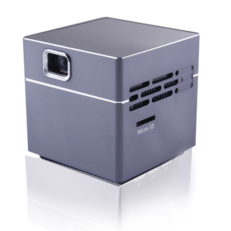 Proyector DLP Inteligente Con Forma De Mini Cubo S6 Con Wifi HDMI Compatible Con Android Y IOS - Enchufe De EE.UU.-3