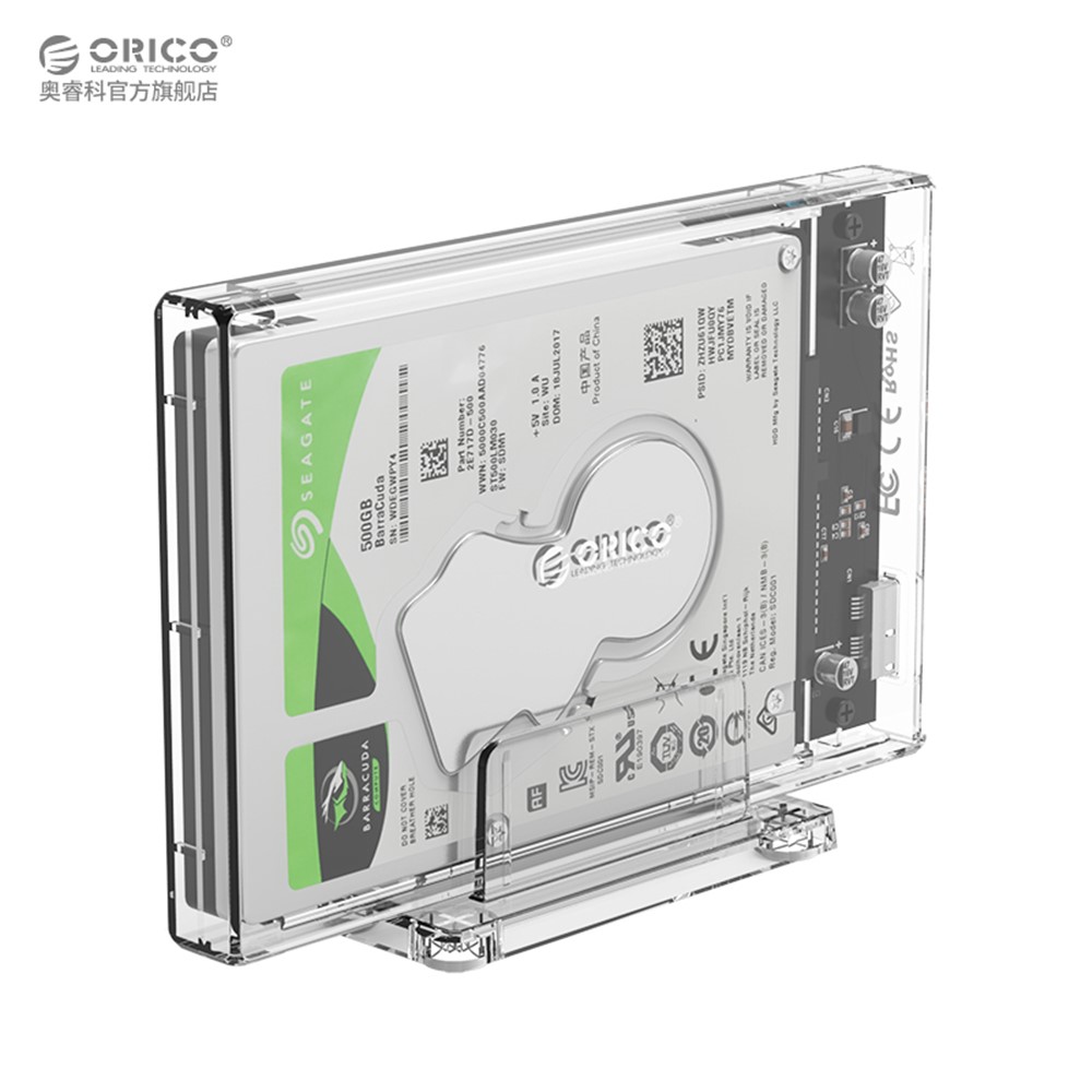 ORICO 2159U3 2.5 inch Transparent USB3.0 Hard Drive Enclosure with Stand 2.5inch HDD / SSD-2