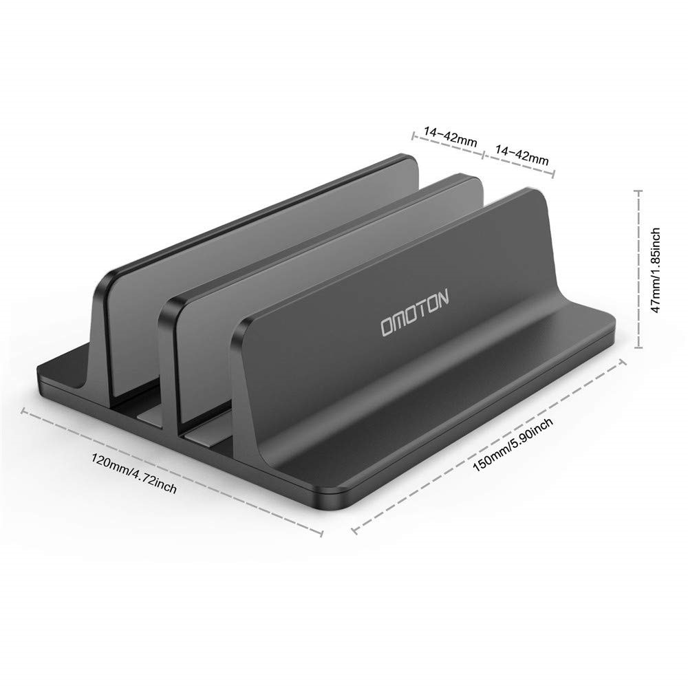 XWJ-004A Largeur Réglable Double Slots Refroidissement Ordinateur Portable Notebook Tablet Base De Support - Noir-2