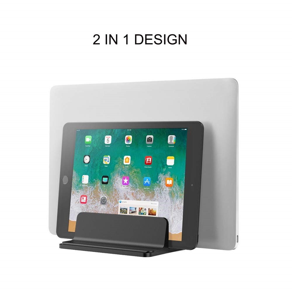 XWJ-004A Largeur Réglable Double Slots Refroidissement Ordinateur Portable Notebook Tablet Base De Support - Noir-4