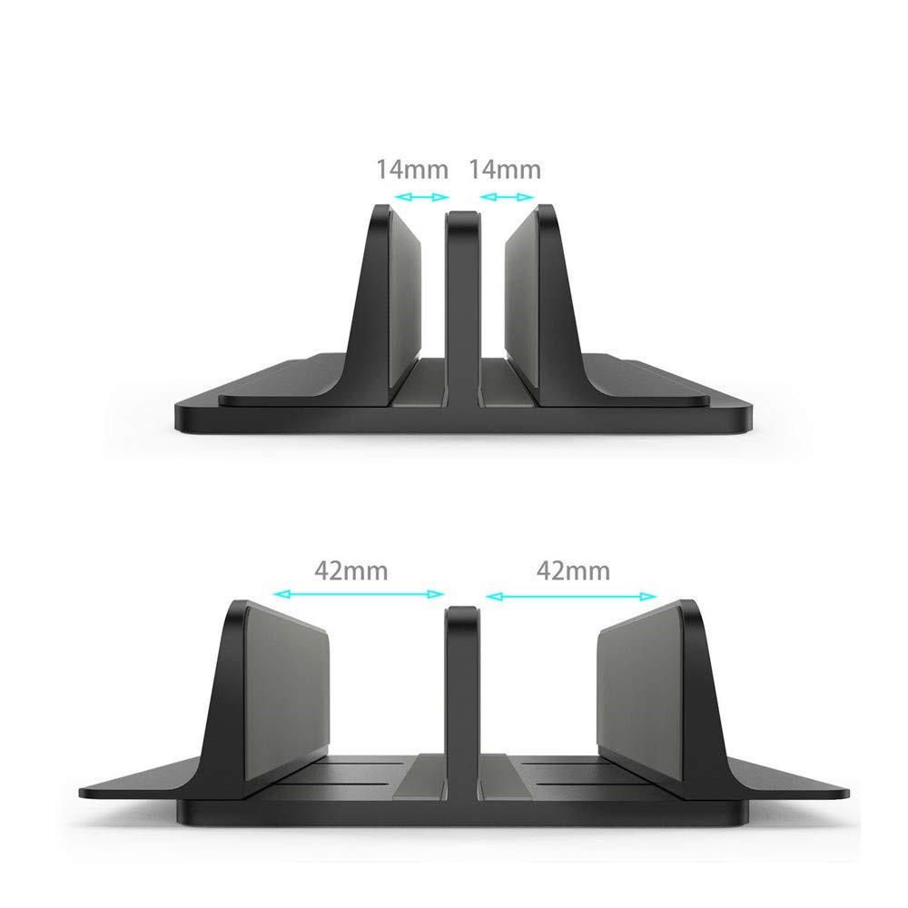 XWJ-004A Largeur Réglable Double Slots Refroidissement Ordinateur Portable Notebook Tablet Base De Support - Noir-8