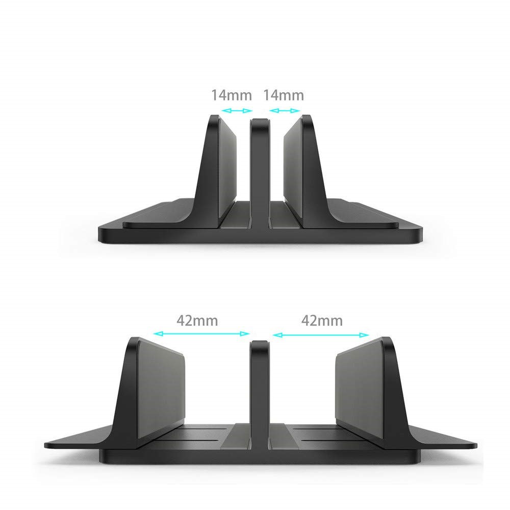 XWJ-004A Largeur Réglable Double Slots Refroidir L'ordinateur Portable Base de Support de Tablette - le Noir-8