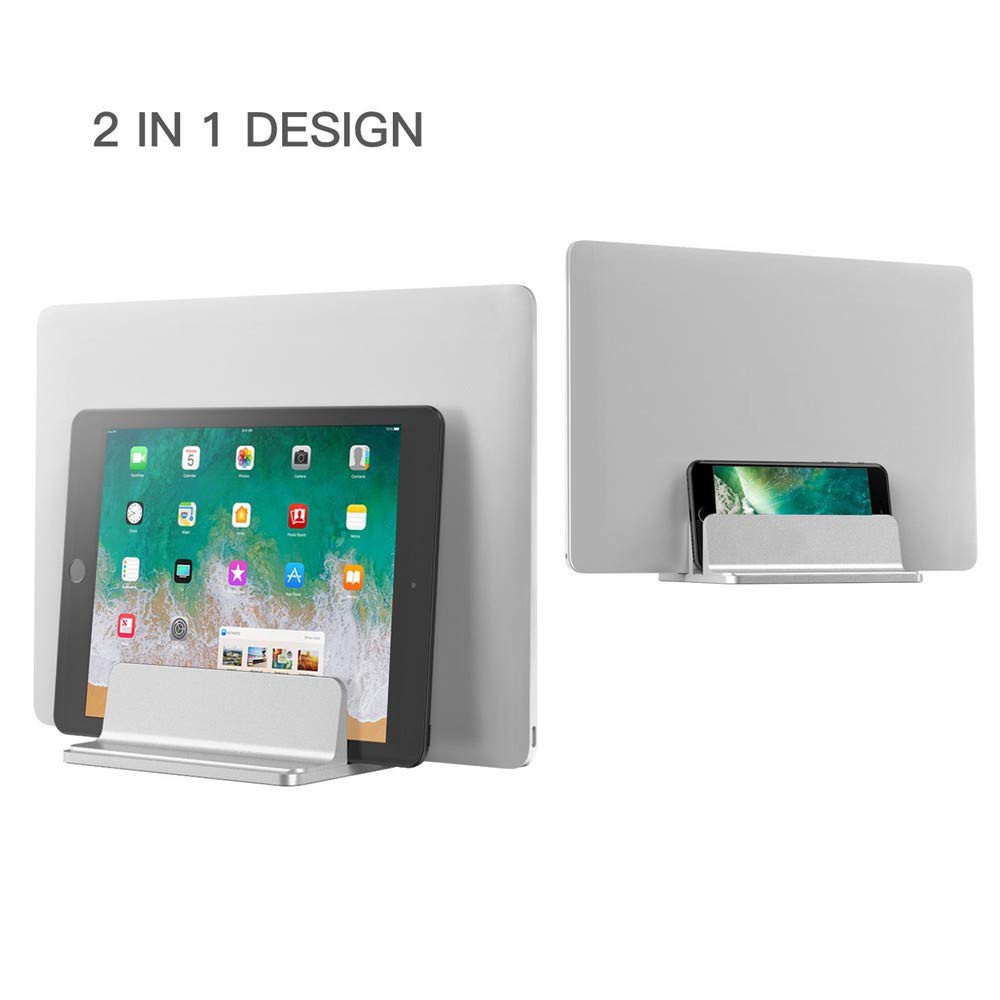 XWJ-004A Adjustable Width Double Slots Cooling Laptop Notebook Tablet Bracket Base - Silver-4