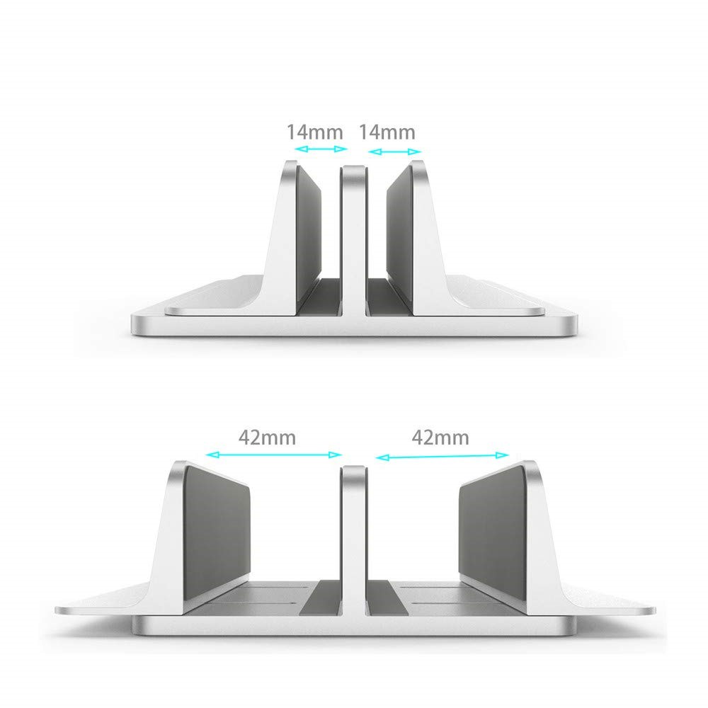 XWJ-004A Ancho Ajustable Slots Dobles Slots Enfriamiento de la Portátil Portátil Base de Tableta Base - Plata-6