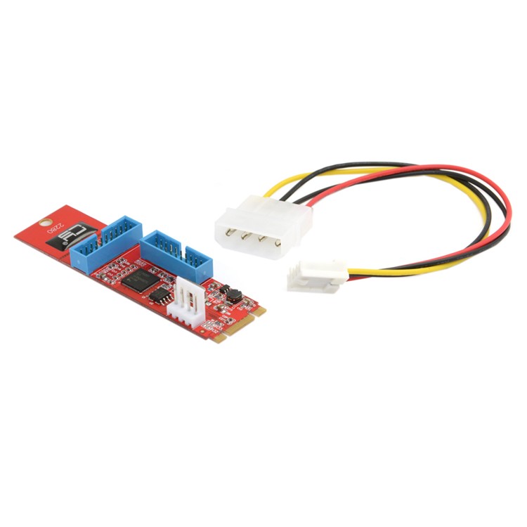 Dual Port 19 20Pin USB 3.0 Female to NGFF M.2 B+M Key Male Adapter Card for Laptop PC-1