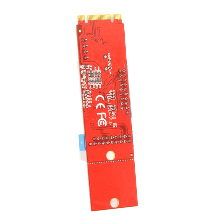 Dual Port 19 20Pin USB 3.0 Female to NGFF M.2 B+M Key Male Adapter Card for Laptop PC-15