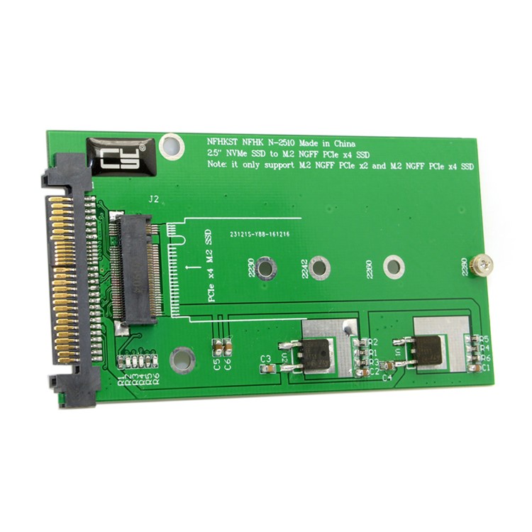 SFF-8639 NVME U.2 to NGFF M.2 M-key PCIe SSD Adapter for Mainboard Replace Intel SSD 750 p3600 p3700-18