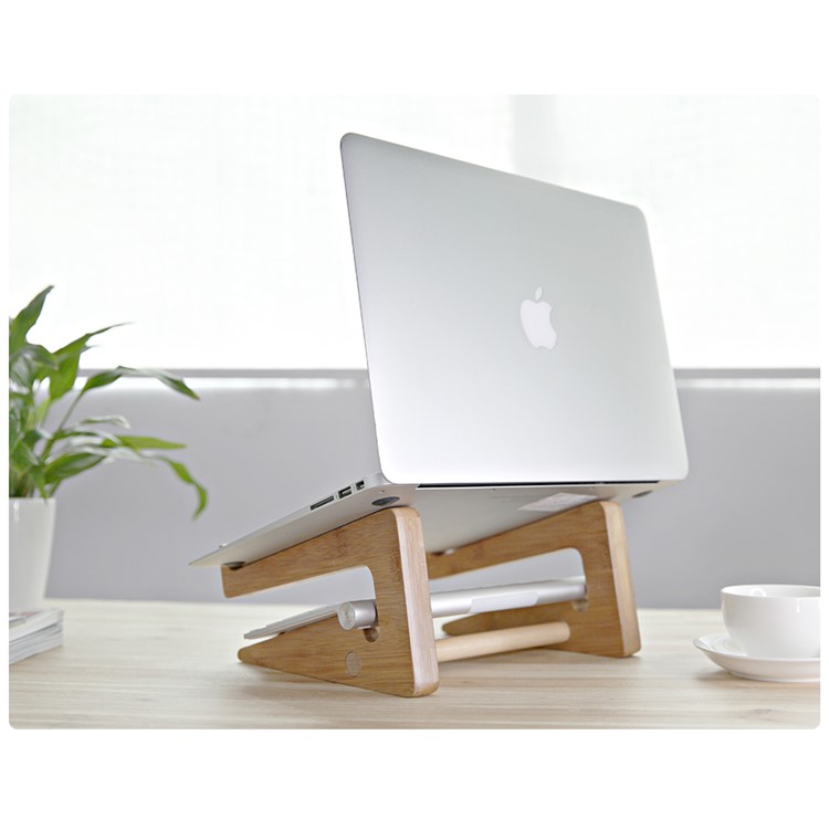 SEENDA Handicrafts Durable Solid Wood Horizon Laptop Stand-10
