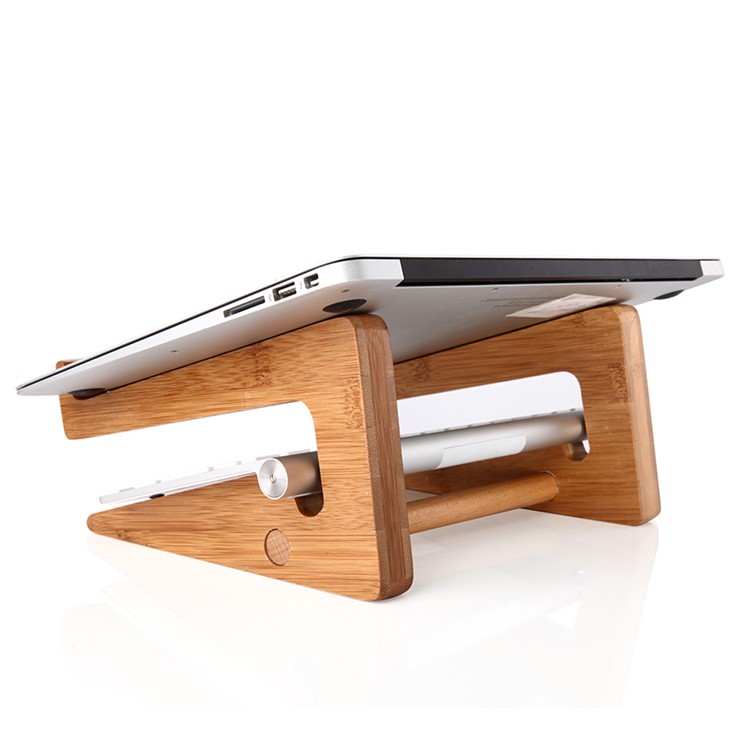 SEENDA Handicrafts Durable Solid Wood Horizon Laptop Stand-2