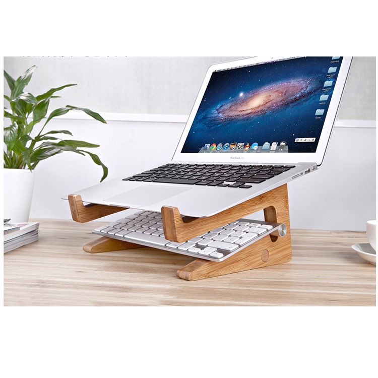 SEENDA Handicrafts Durable Solid Wood Horizon Laptop Stand-8