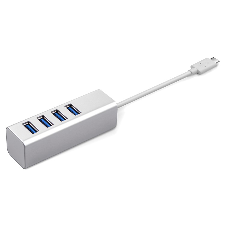 4-Port USB 3.0 Type-C Hub with Cable for Macbook Pro-11