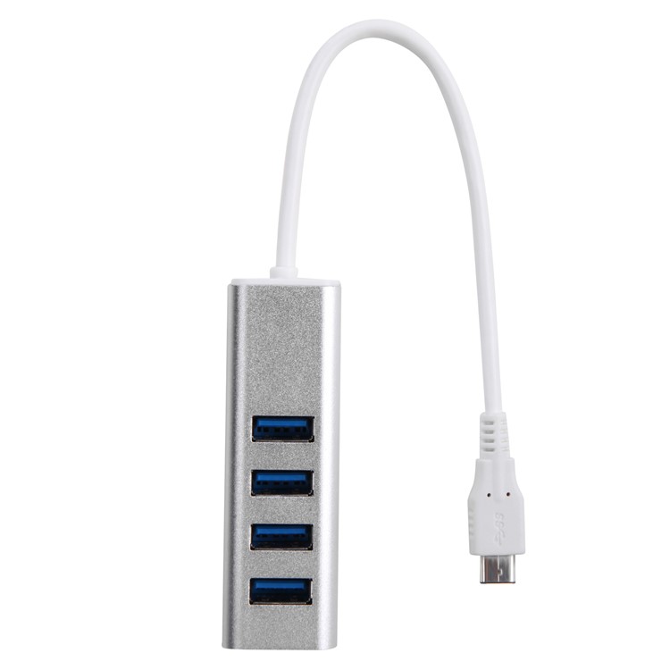 4-Port USB 3.0 Type-C Hub with Cable for Macbook Pro-4