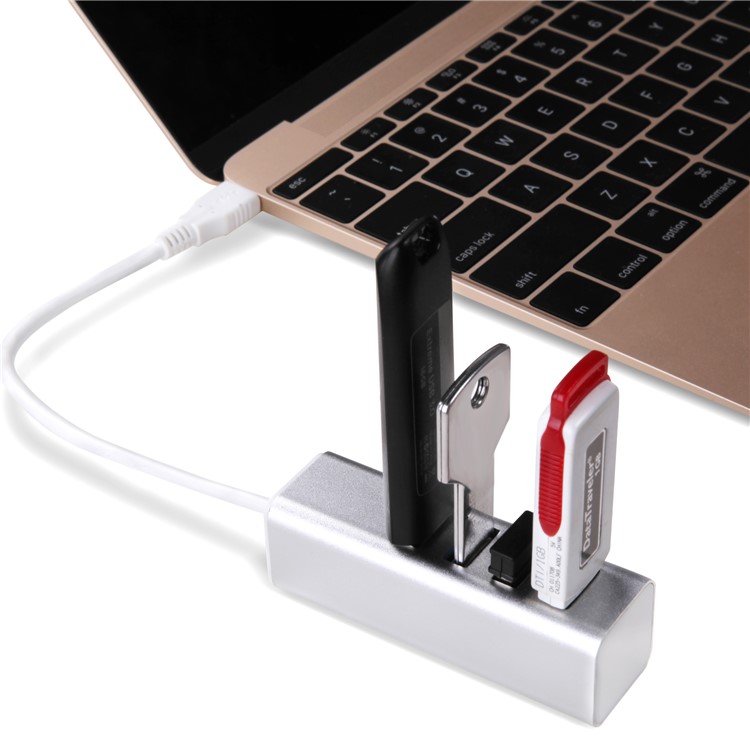 4-Port USB 3.0 Type-C Hub with Cable for Macbook Pro-5