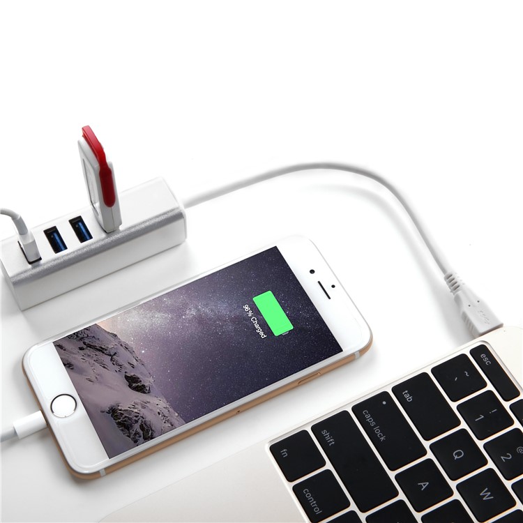 4-Port USB 3.0 Type-C Hub with Cable for Macbook Pro-6