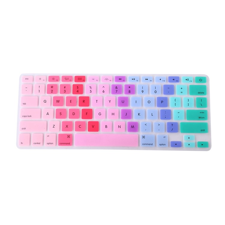 Soft Silicone Keyboard Skin Shield Film (13 Inch) for Macbook Air 13.3 A1369 / A1466 Etc. - Colorful Stripes-1