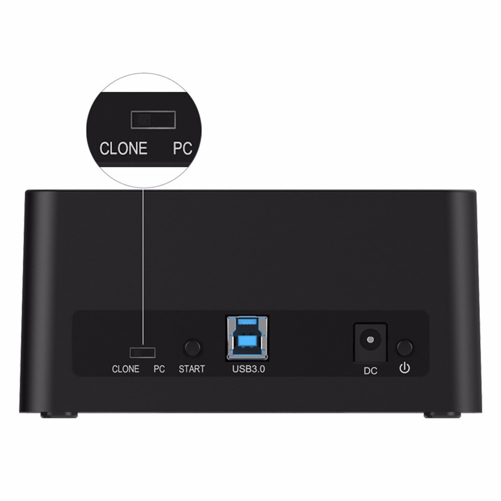 ORICO Profesional 2-Bay USB3.0 Estación de acoplamiento de disco duro para 2.5 / 3.5 pulgadas HDD / SSD con función de clon (6629US3-C) - AU tapón-11