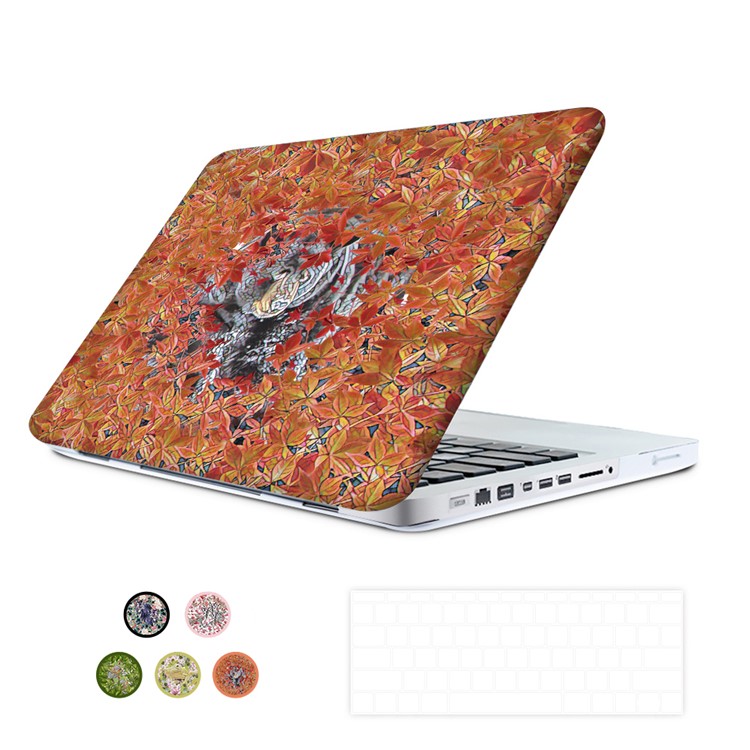 3D Black Bear Pattern Screen Protector + Plastic Case + US Version Silicone Keyboard Film for MacBook Pro 15.4 inch with Retina Display-2