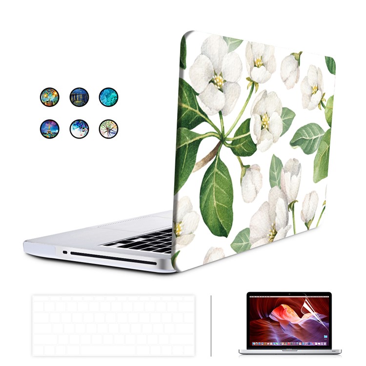 3D Flows Pattern Hard Case + US Version Silicone Keyboard Film + Screen Protector for MacBook Pro 13-inch (2016) A1706 A1708-1