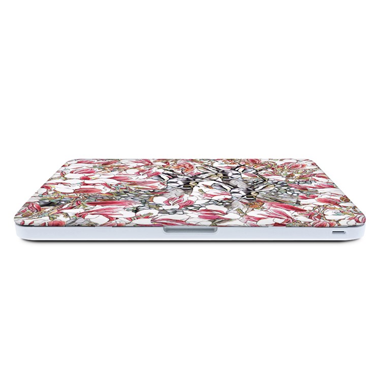 3D Sika Deer and Flowers Pattern Screen Protector + Hard Cover Case + US Version Silicone Keyboard Film for MacBook Pro 15-inch (2016)-5