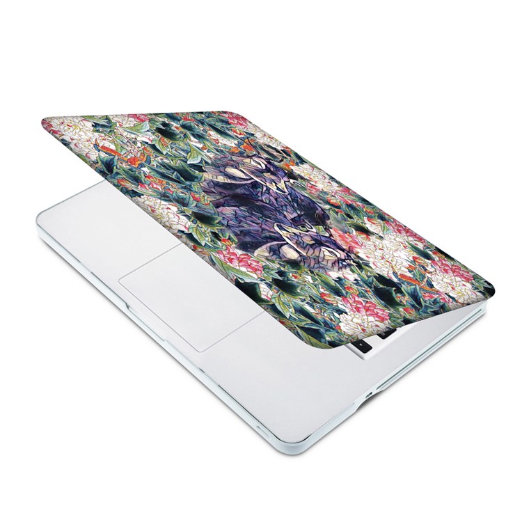 3D Flowers and Sika Deer Pattern Hard Case + Screen Protector + US Version Silicone Keyboard Film for MacBook Pro 15.4 inch with Retina Display-6