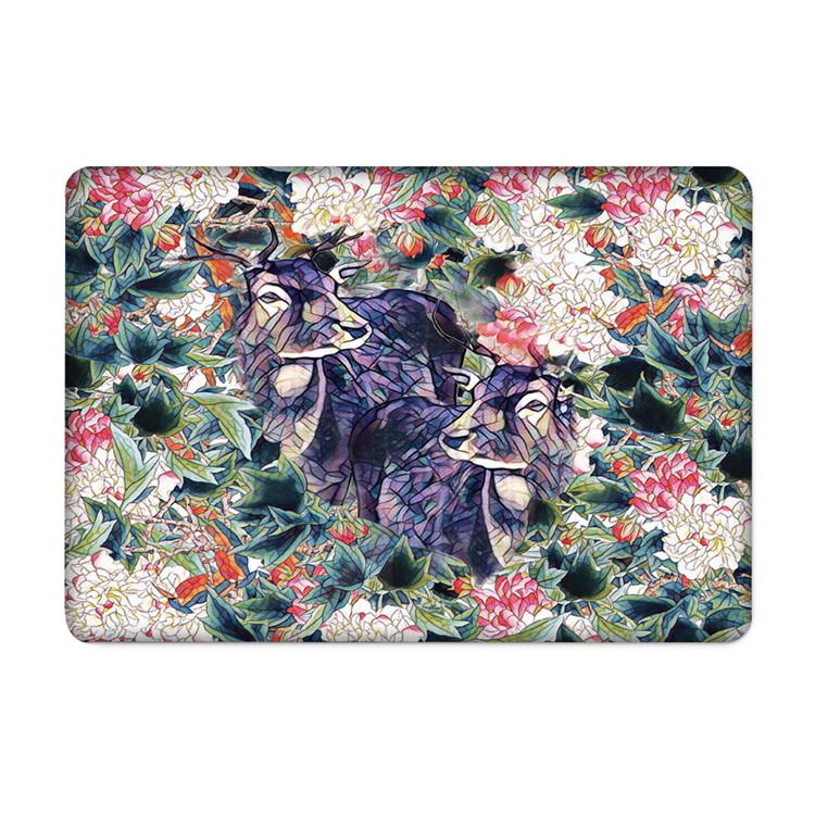 3D Flowers and Sika Deer Pattern Hard Case + Screen Protector + US Version Silicone Keyboard Film for MacBook Pro 15.4 inch with Retina Display-8