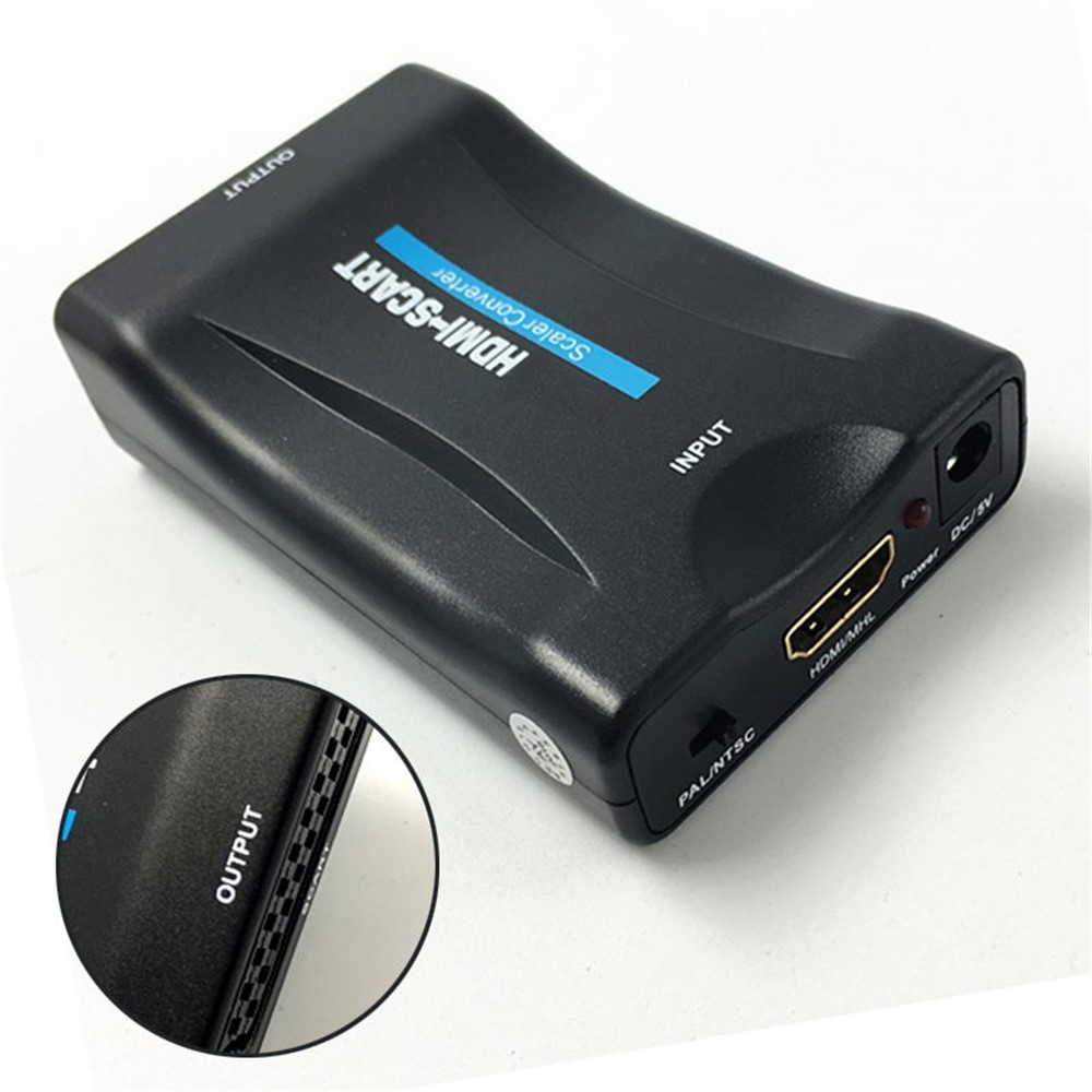 HDMI Zu SCART Adapter 1080p Video Audio Konverter Scaler Smartphone STB DVD Video Audio HDMI Konverter-7