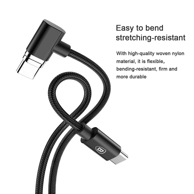 BASEUS 20V 4.3A 1.5M Type-C Magnet Charging Cable (Side Insert) for Macbook / Notebook - Black-6