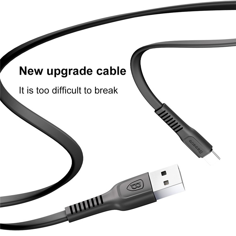 BASEUS Tough Series 2A Micro USB Data Sync Charging Cable for Samsung S7, etc. (1m) - Black-3